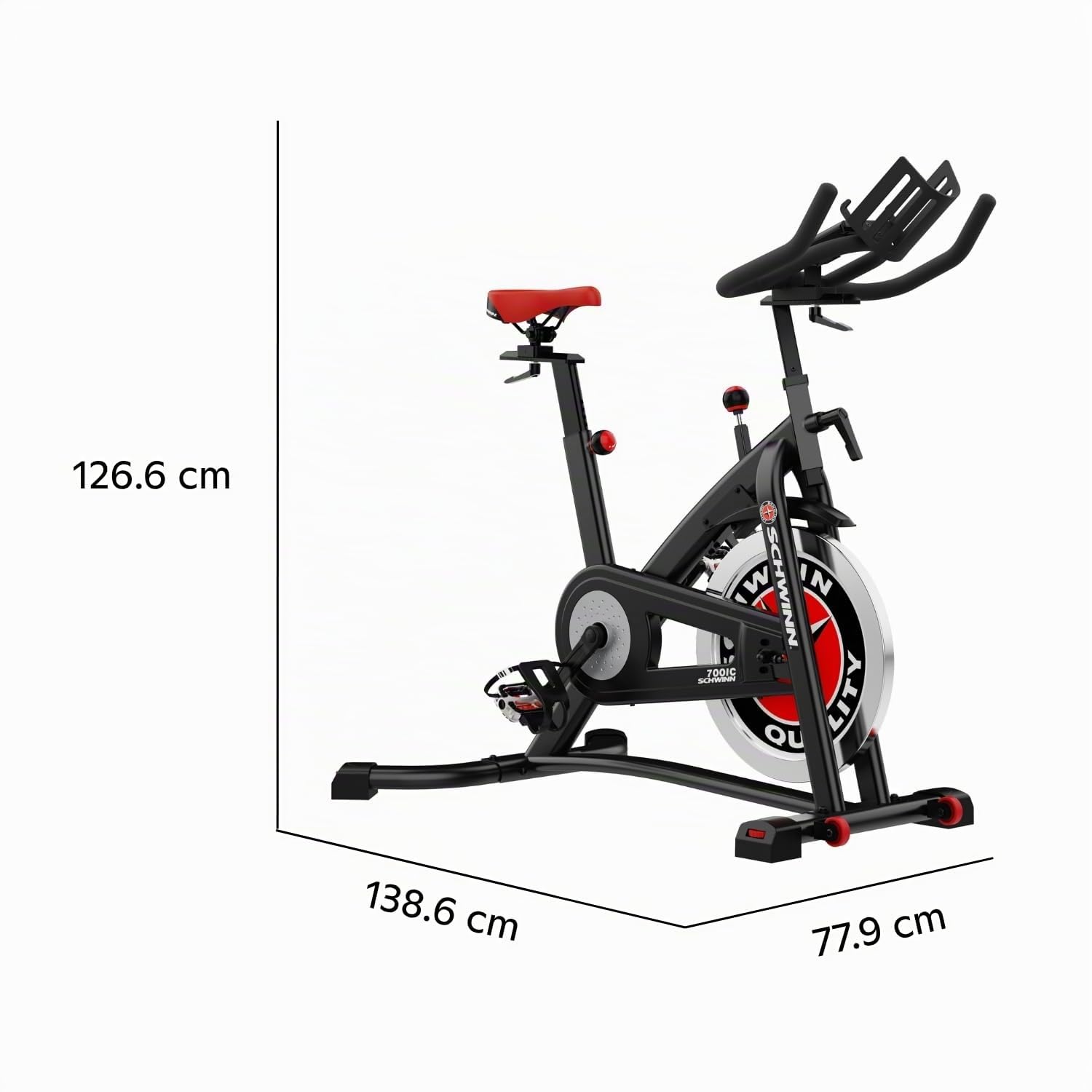 Schwinn Fitness Indoor Cycling Series, Cyclette da casa per allenamento intenso, pedalata silenziosa, pedali SPD, allenamento con o senza app