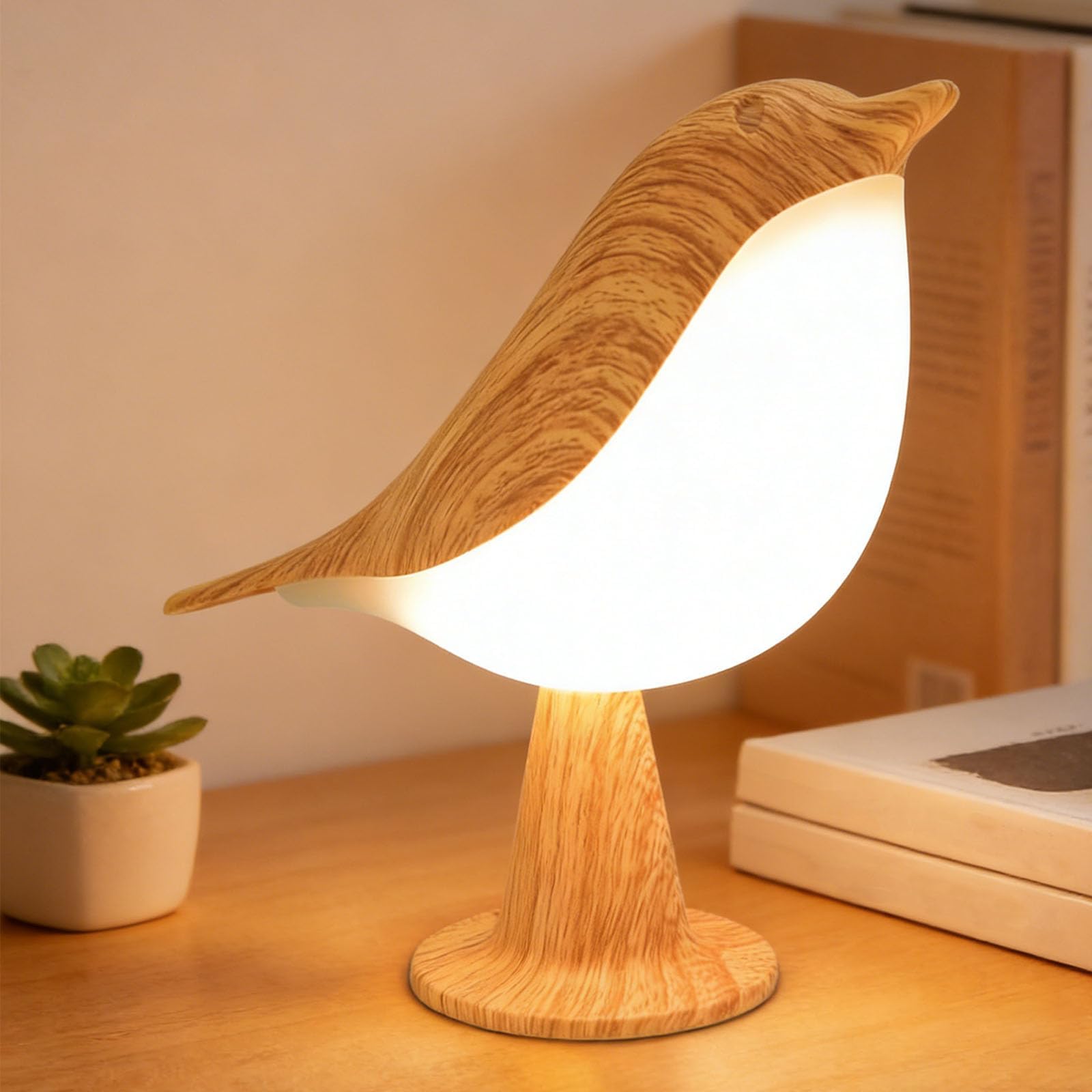 Haotao Touch Control Table Lamp, Night Light, Bedside Lamps Nightstand Lamps, 3-Way Dimmable Light with Bird Shape, USB Rechargeable, Portable Desk Lamp LED for Baby, Kids, Bedroom, Home, Office etc