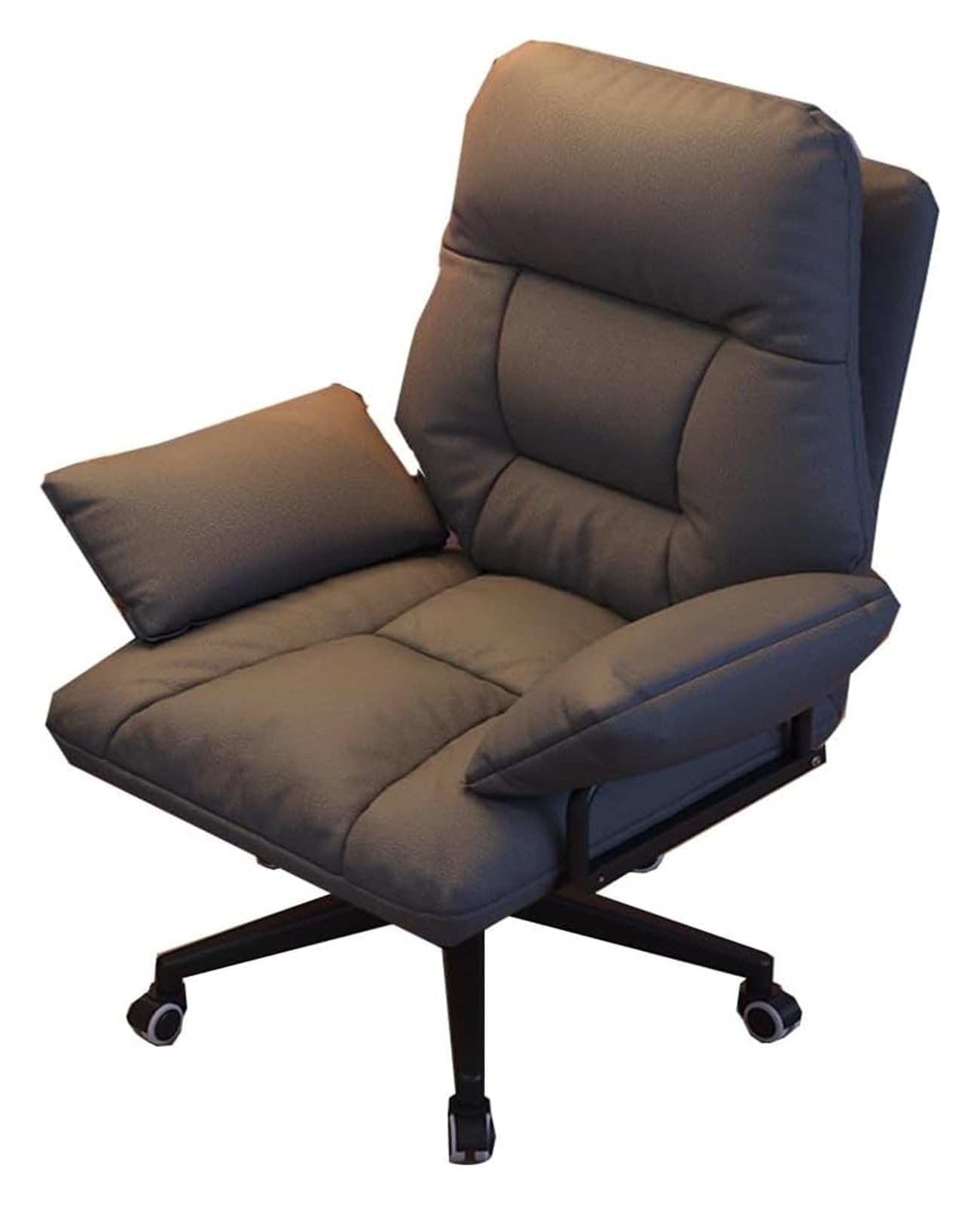 NZPOST Chair Office Chair Ergonomic Executive Chair, Task Chairs with Wheels, Computer Desk Chair with Adjustable Height Swivel Rolling Vanity Chair (/K Gray Grey Wolf)