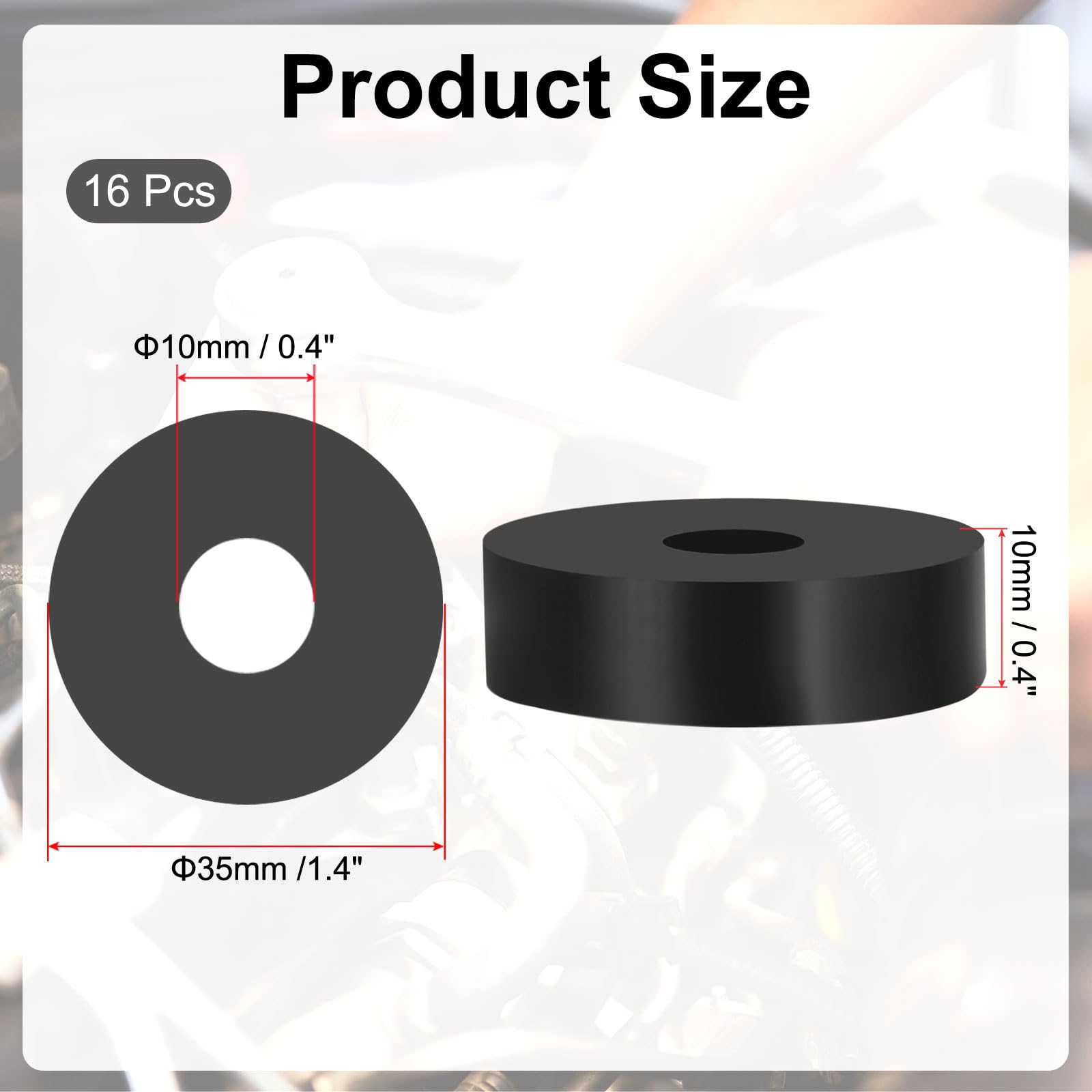 PATIKIL Multi Purpose Rubber Spacer - Image 2