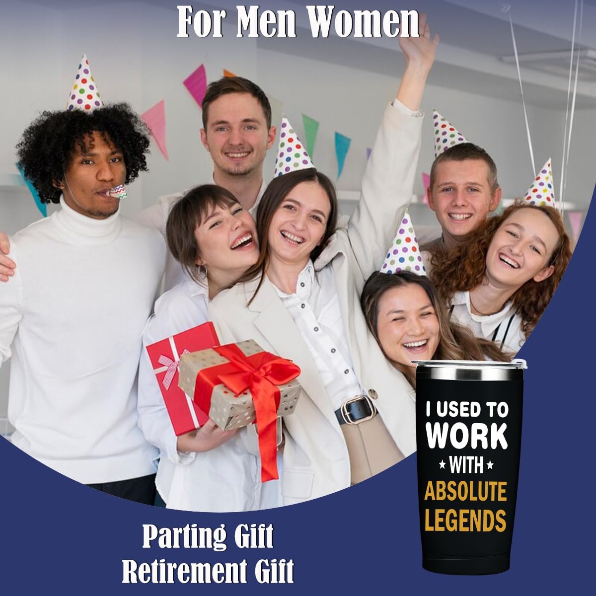 Retirement Gift for Man, Funny Traitor Noun Insulated Tumbler, Farewell Gifts for Coworkers, 20 Oz Stainless Steel Coffee Mug, Going Away Gifts for Coworkers Friend, Thermal Cup Thermos Water Glasses - Image 6