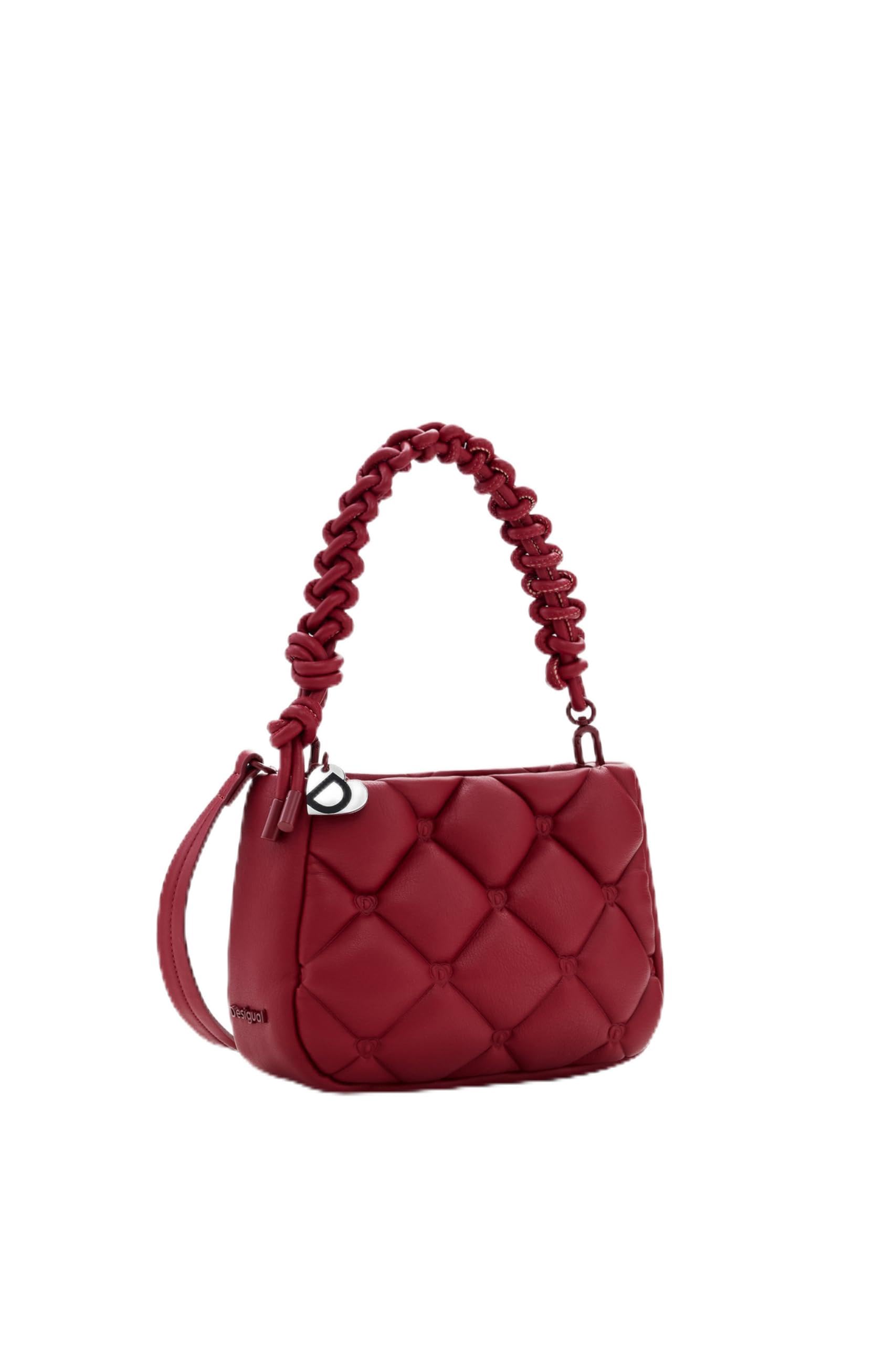 Desigual Women's Red Small Quilted Bag, Polyurethane, U