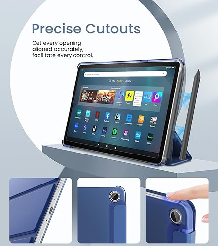 Miniatura 5 de MoKo Funda compatible con tablet Tienda Kindle Fire Max 11 (13 generación, versión 2023) de 11 pulgadas, funda delgada de piel sintética con soporte