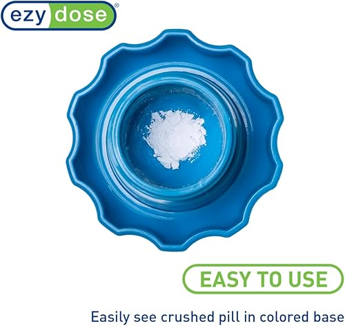 Miniatura 27 de EZY DOSE Crush Pill, vitaminas, tabletas trituradora y molinillo, compartimento de almacenamiento, colores surtidos, pequeño Verde, negro