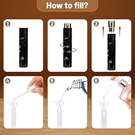 Vitog 10ML Marble Texture Refillable Travel Perfume Atomizer, Empty Cologne Dispenser Mini Spray Bottle With Funnel and Dispensers, Leak-Proof Empty Fragrance Decant Container For Women and Men 3PCS