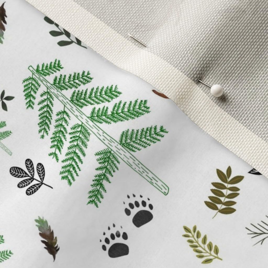 Spoonflower Fabric - Woodland Watercolor Bear Boy Forest Animal Camping Printed on Upholstery Velvet Fabric Fat Quarter - Upholstery Home Decor Bottomweight Apparel