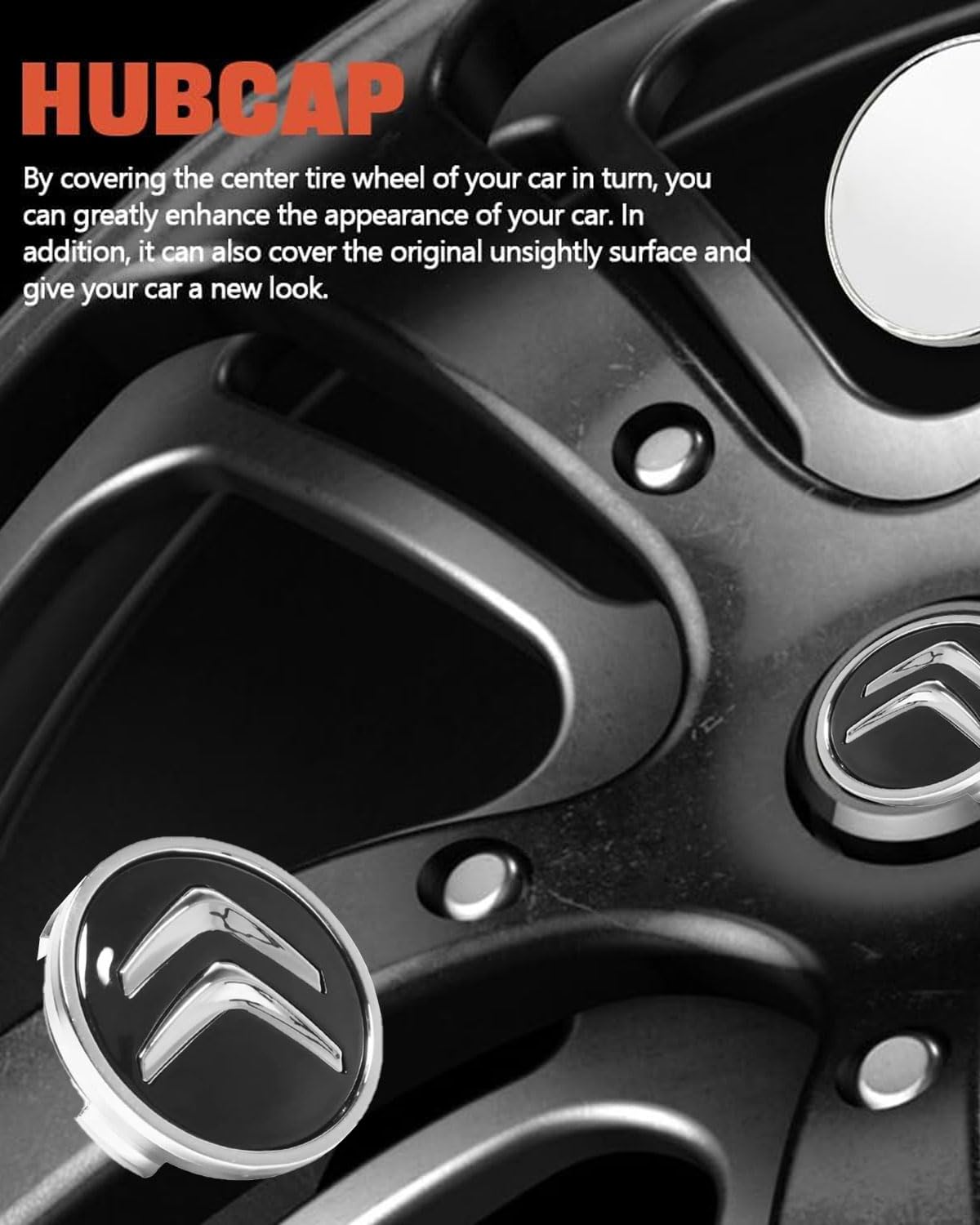 4 Coprimozzo Per Citroen 60mm - Nero, Per C1, C3, C4, C5, C6, DS3 - Foto 10