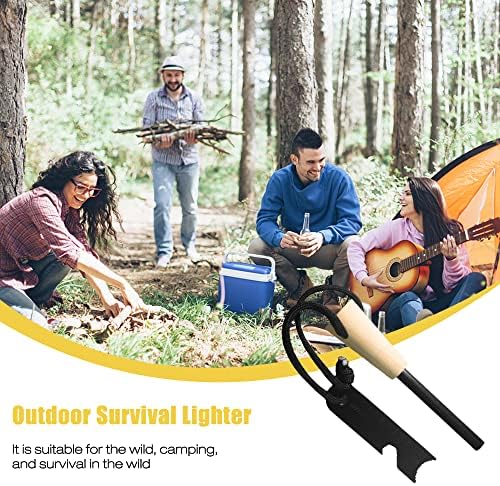 Fire Starter Kit, Xpsirny 2 Pack Flint And Steel Fire Starter Kit, Magnesium Fire Starter Survival Gear, Flint Stone Striker and Steel Fire Lighter, Reusable Camping Fire Lighter Stick Kit
