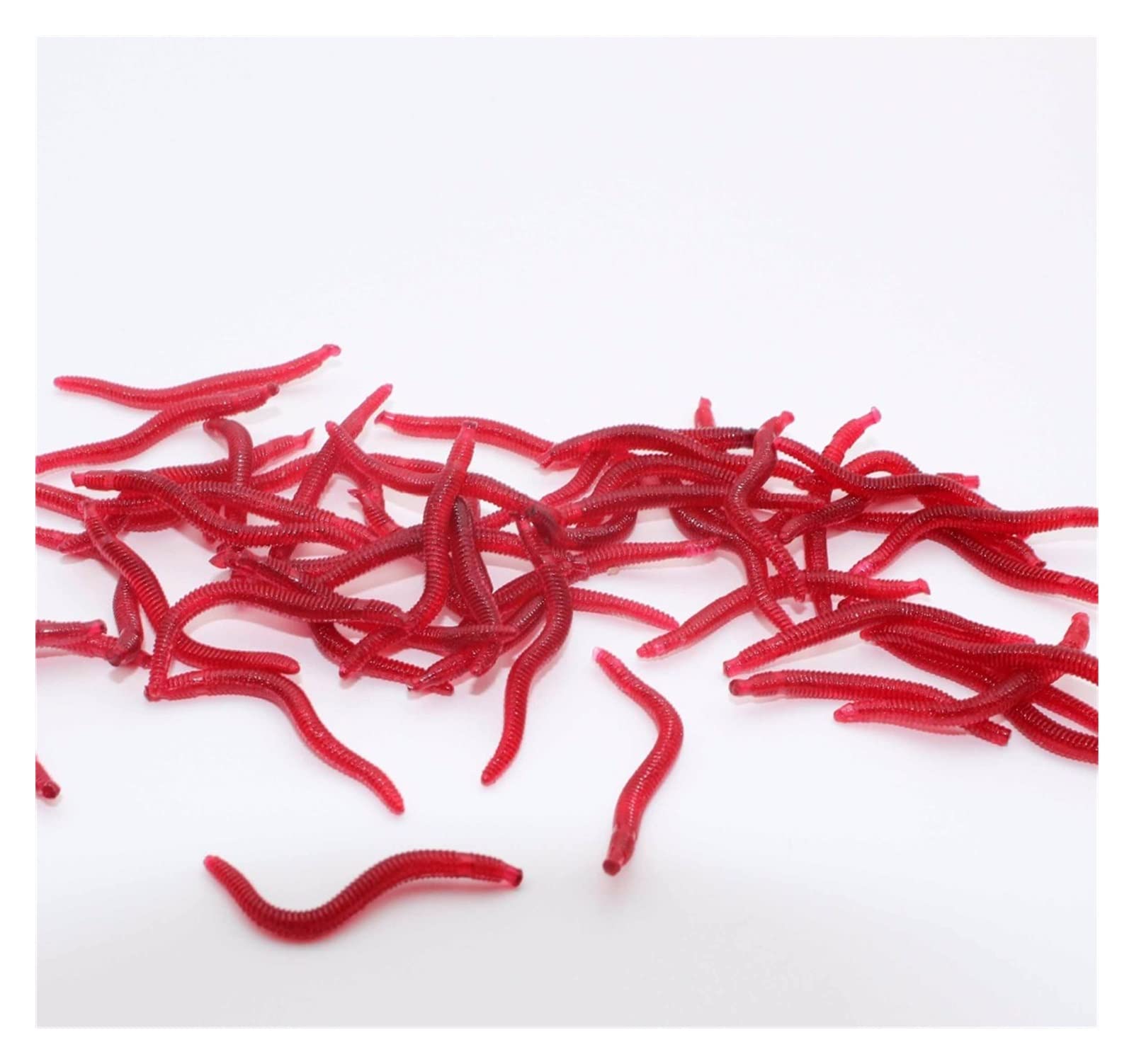 Plastic Worms Fishing, Artificial Fake Worms Lure Soft Fish Bait Tackle