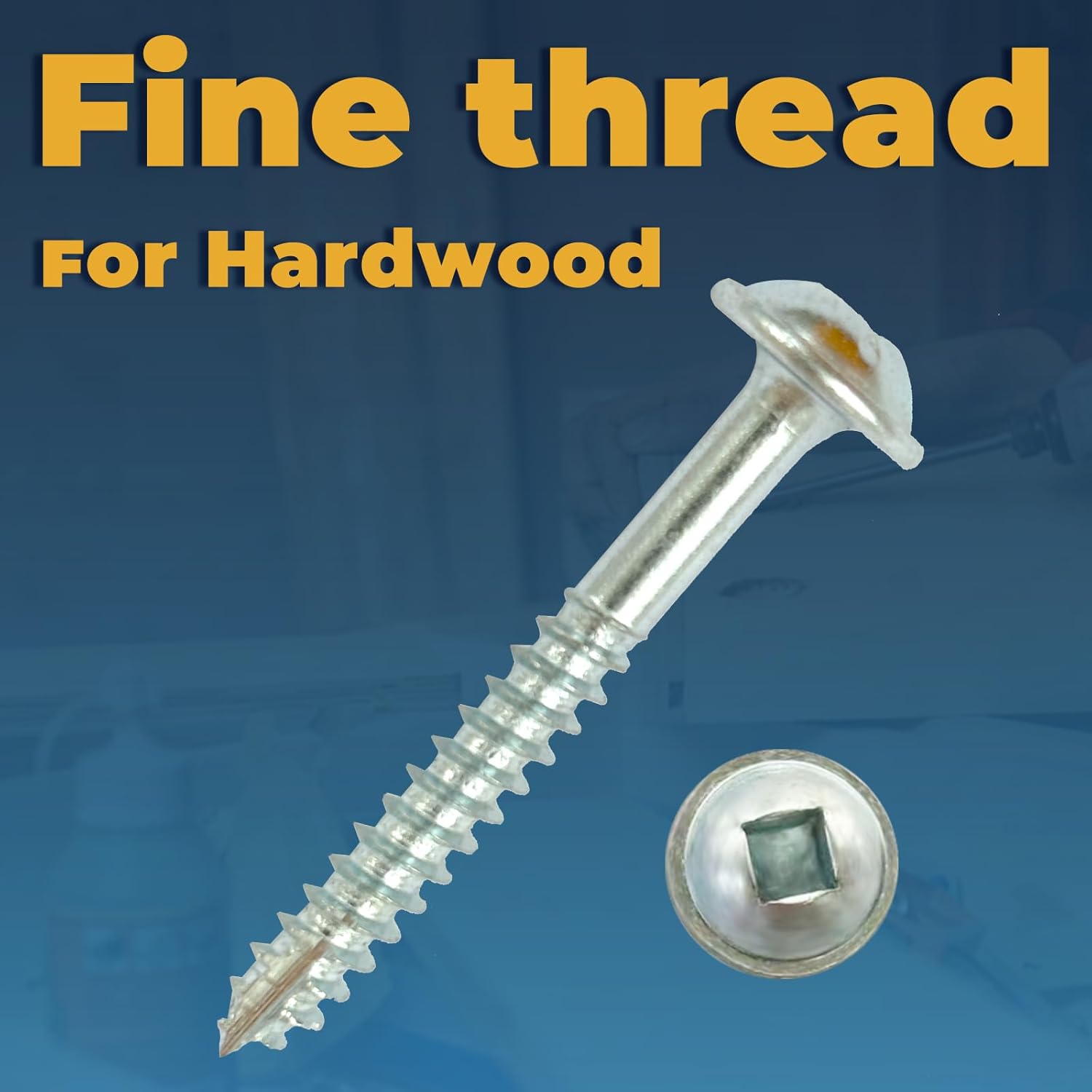 Pocket Hole Screws 1-1/4 inch, TOPMALLEX Pocket Screws #8 x 1-1/4" with Square Drive 620PCS, Wood Screws, Fine Thread, Washer Head, Self Tapping, Zinc Plated, 150MM Drive Bit Included