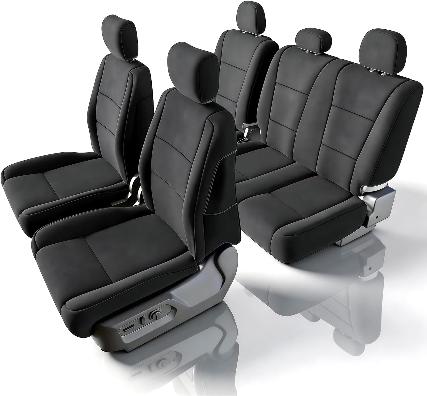 Neoprene Seat Covers for Ford F-150 Lightning (2022-2026), F-150/Tremor (2015-2026), F-250/F-350 Super Duty (2017-2026) Crew Cab Bucket Seats - Waterproof UV Resistant Full Set Front Rear