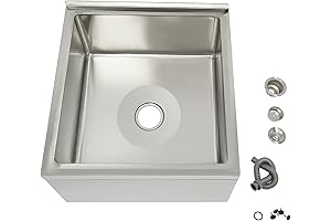 Commercial Mop Sink Floor Basin 24x24x13" 304 Stainless Steel