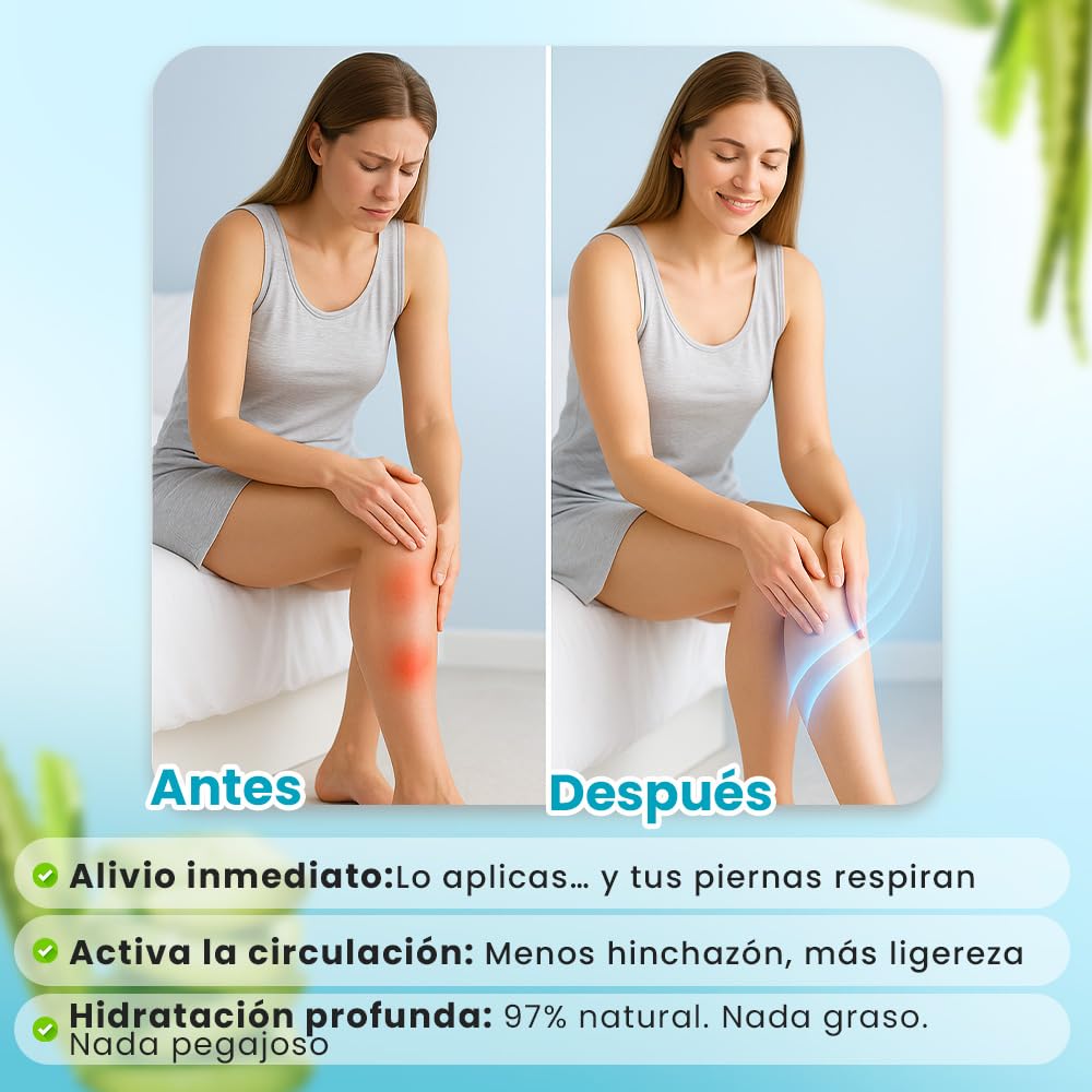 Ritalia® 500ml Grande CREMA GEL FRIO PIERNAS CANSADAS BIO mejora la circulacion varices arañas vasculares piernas y pies hinchados