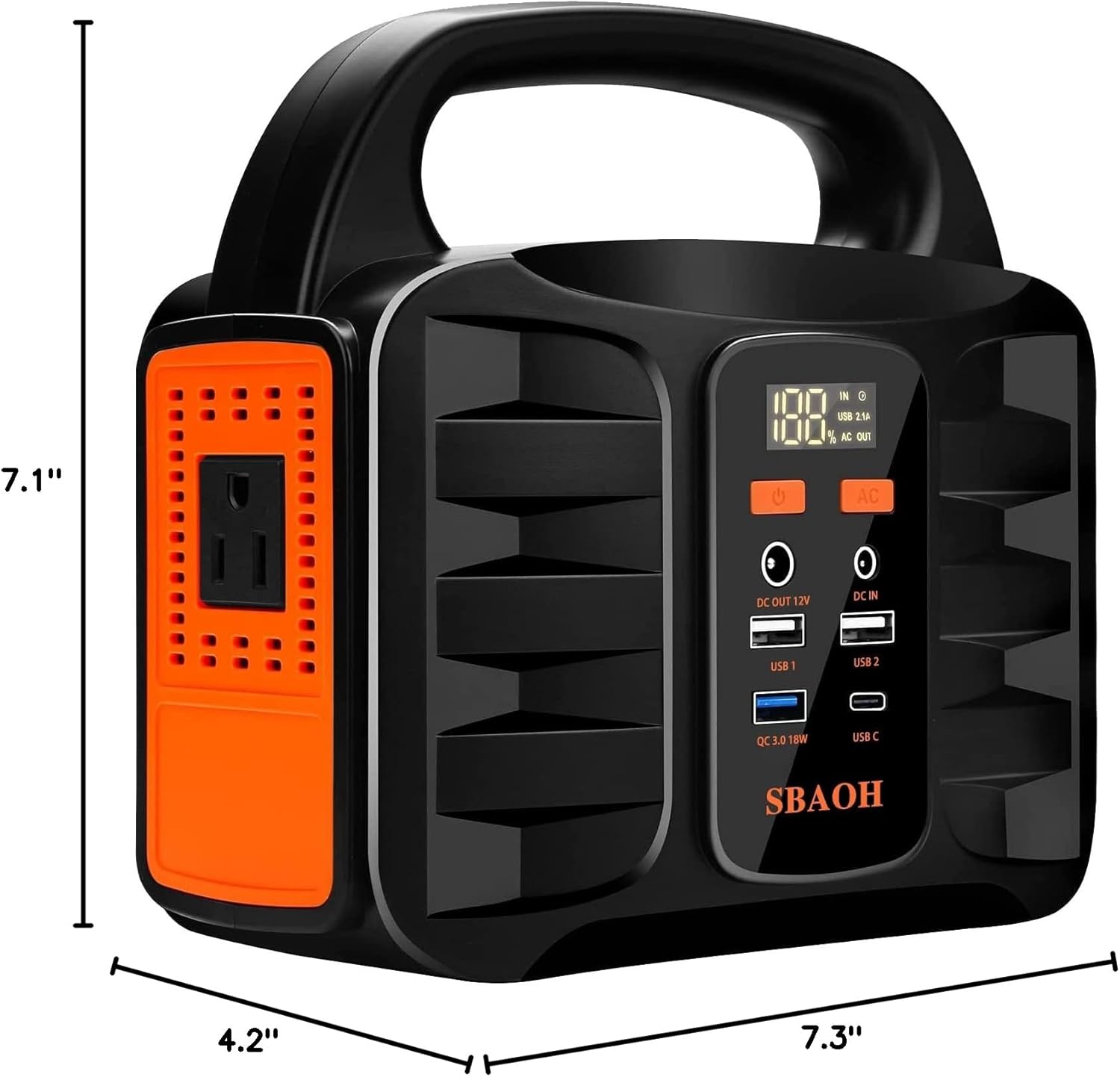 SBAOH Portable Power Station dimensions