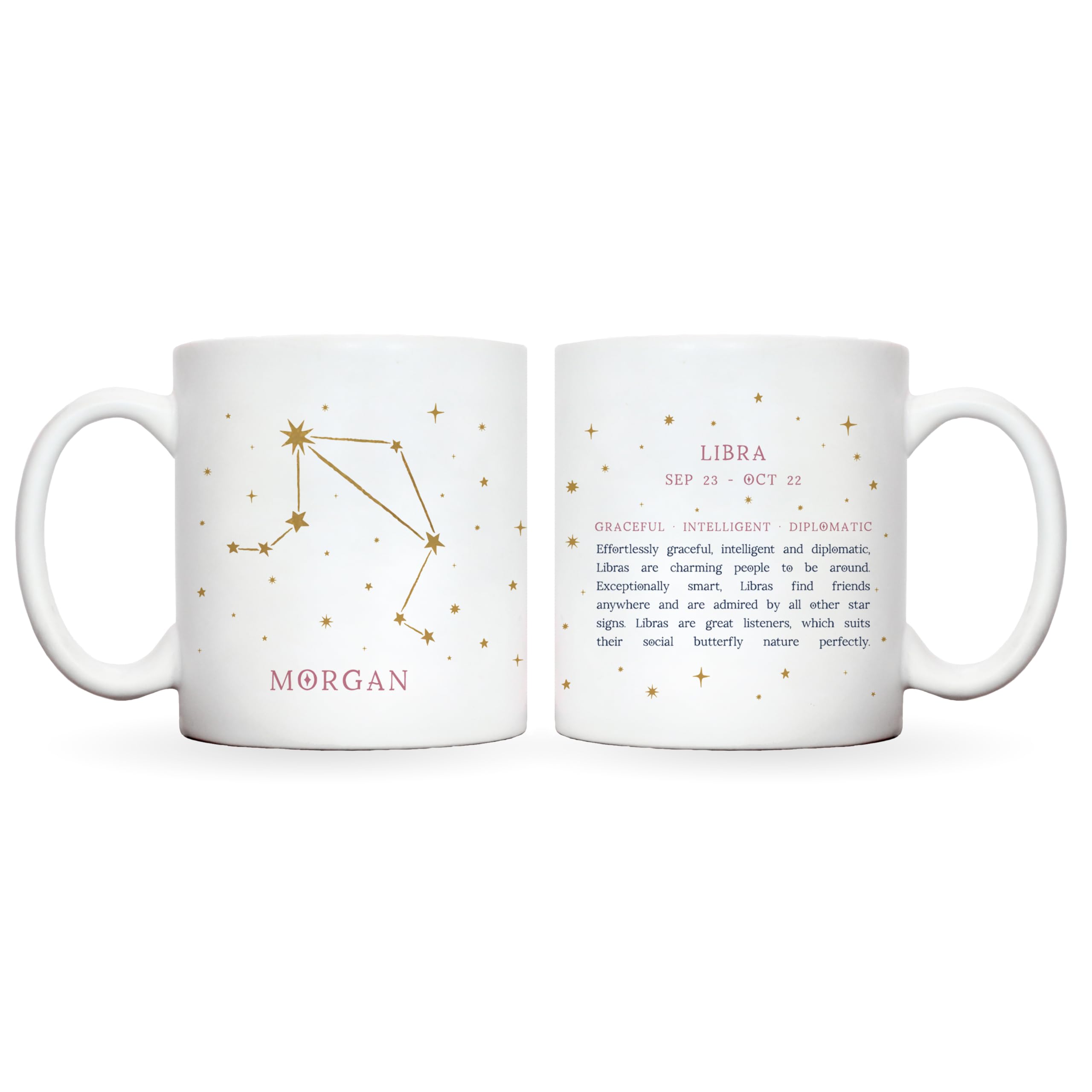 Star constellation mug personalised | constellation map | constellation cup in 12 star signs with characteristics of that starsign | star sig constellation mugs for her | gifts for women (Libra)