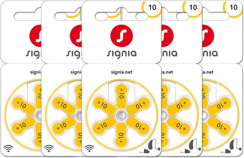 Signia Hear.com Hearing Aid Batteries Size 10 Pack of 30