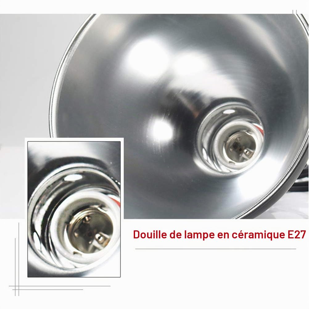 Support de lampe chauffante en céramique pour tortue, UVA, UVB, avec clip, pour reptiles, lézards, serpents de tortue, aquarium (UE)