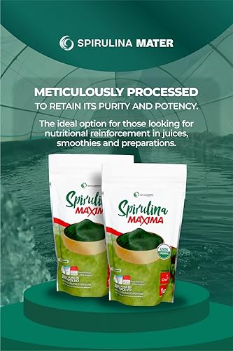 Miniatura 6 de Polvo de espirulina orgánico USDA producido en el desierto de Atacama, rico en nutrientes, mejora las defensas de tu cuerpo, ayuda con el bienestar