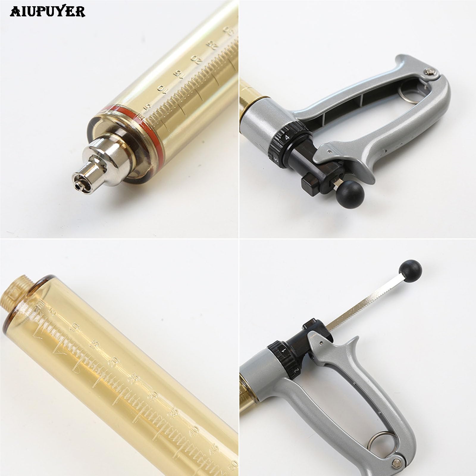Siringa Per Iniettore Regolabile Semiautomatica Da, Dispositivo Di Dosaggio Regolabile Dispenser Per Medicina Veterinaria Pompa Per Siringa Di Precisione Regolabile Da 0,5 Ml A 2,5 Ml, per Bestiame