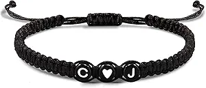 Initial Bracelets for Women Men's Bracelets Gifts for Girlfriend Boyfriend Letter Bracelets I Love You Gifts for Her Him Best Friend Birthday Gift Christmas Jewelry