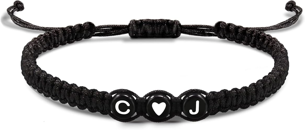 Initial Bracelets for Women Men's Bracelets Gifts for Girlfriend Boyfriend Letter Bracelets I Love You Gifts for Her Him Best Friend Birthday Gift Christmas Jewelry