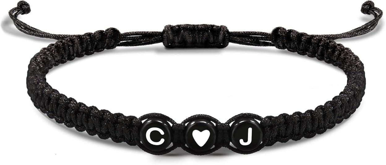 Initial Bracelets for Women Men's Bracelets Gifts for Girlfriend Boyfriend Letter Bracelets I Love You Gifts for Her Him Best Friend Birthday Gift Christmas Jewelry