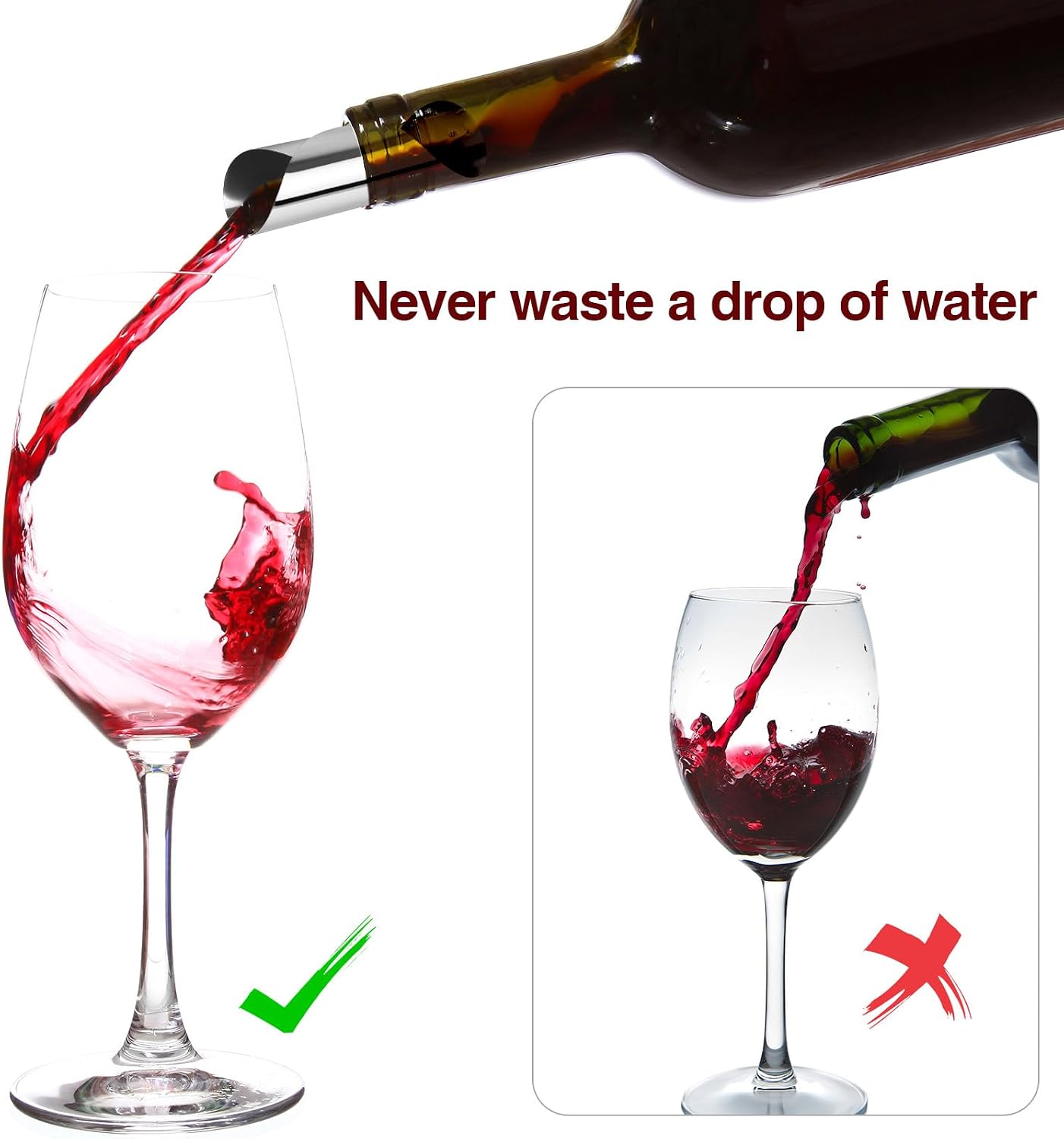 215 Pack Wine Bottle Pourers - 76mm Diameter Plastic Drip-Free Wine Spouts with Aerator - Reusable Pour Spouts for Red/White Wine, Bartender Tools, Home Entertaining
