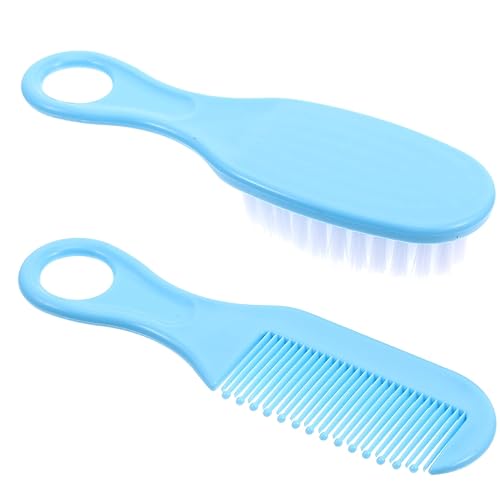 Miniatura 2 de EXCEART Juego de cepillo y peine para el pelo del bebé, cepillo de masaje para el cuero cabelludo para recién nacidos y niños pequeños, 1 juego