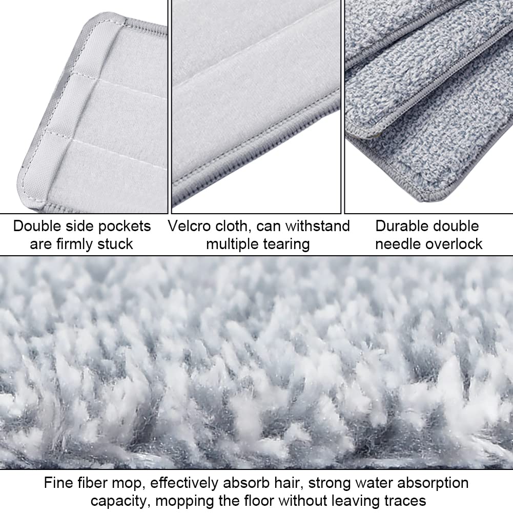 Panni Ricambio Per Mocio 8 Pezzi | Lavabili In Lavatrice | Microfibra Per Pavimenti - Foto 9