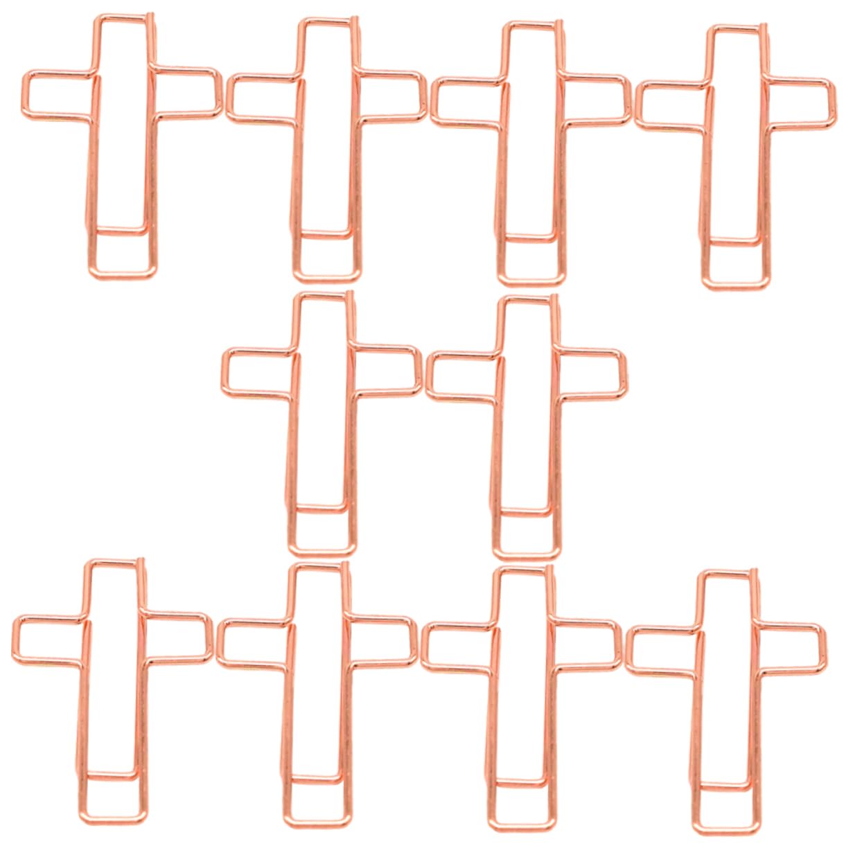 OSALADI Lot de 10 Trombones Métalliques Croisés Design Créatif, Multifonctionnels et Compacts, pour Bureau, École et Organisation de Documents