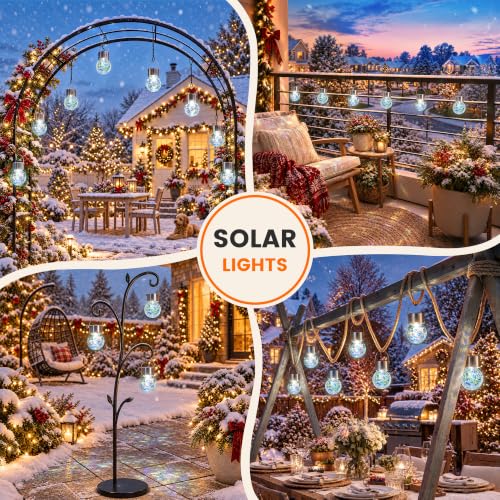 GIGALUMI Solar Hanging Lights Christmas Solar Lights Outdoor Garden Decor - image 5