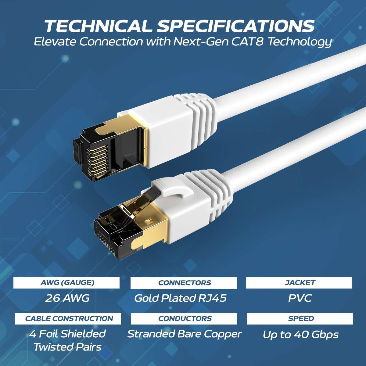 Amazon.co.jp: Cables Direct Online Cat8 ブラック 15フィート SFTP