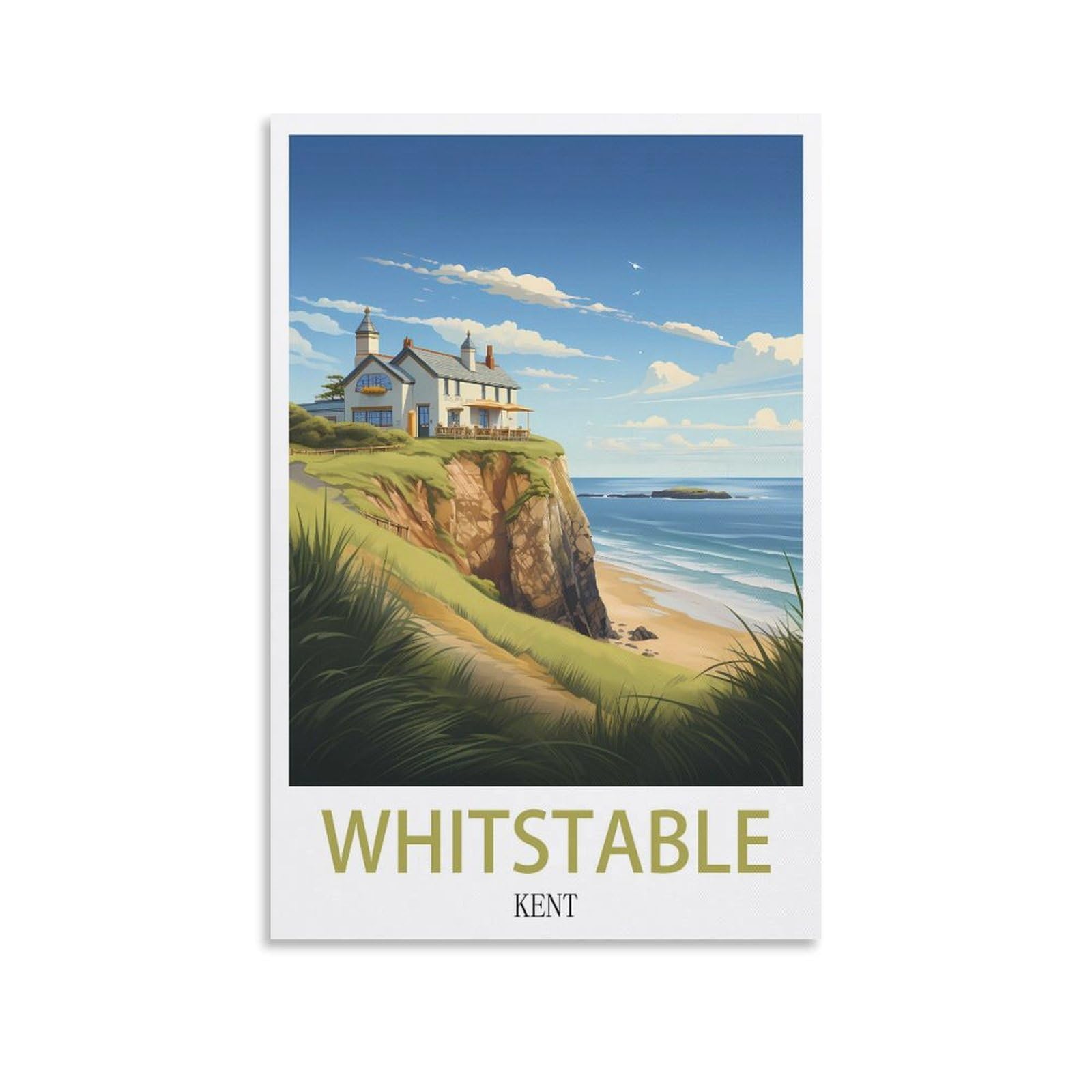 Retro Vintage Metal Tin Sign Whitstable Kent Vintage Retro Man Cave Bar Pub Shed Novelty Gift Tin Wall Décor Metal Sign 30x40cm