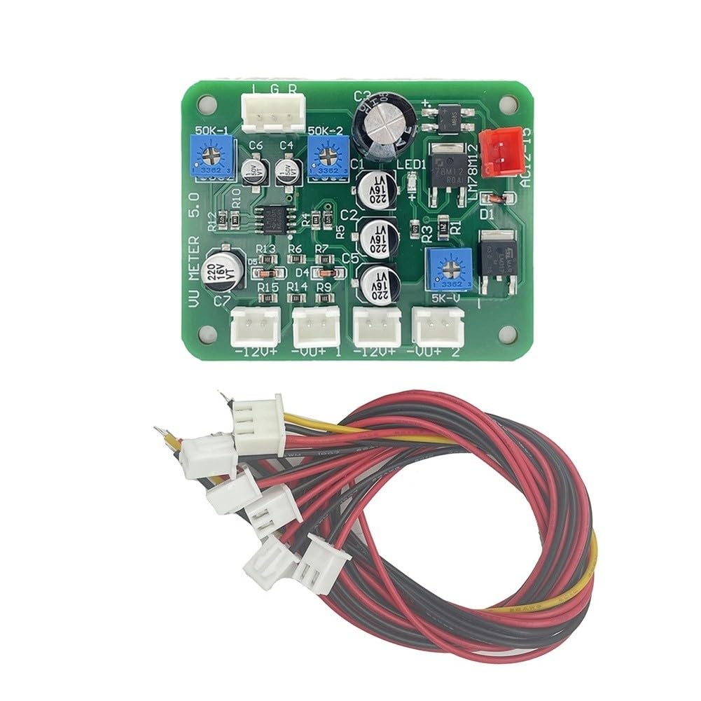 VU Meter przedwzmacniacz, zestaw z 2 kablami panelowymi, 12 V, 15 V