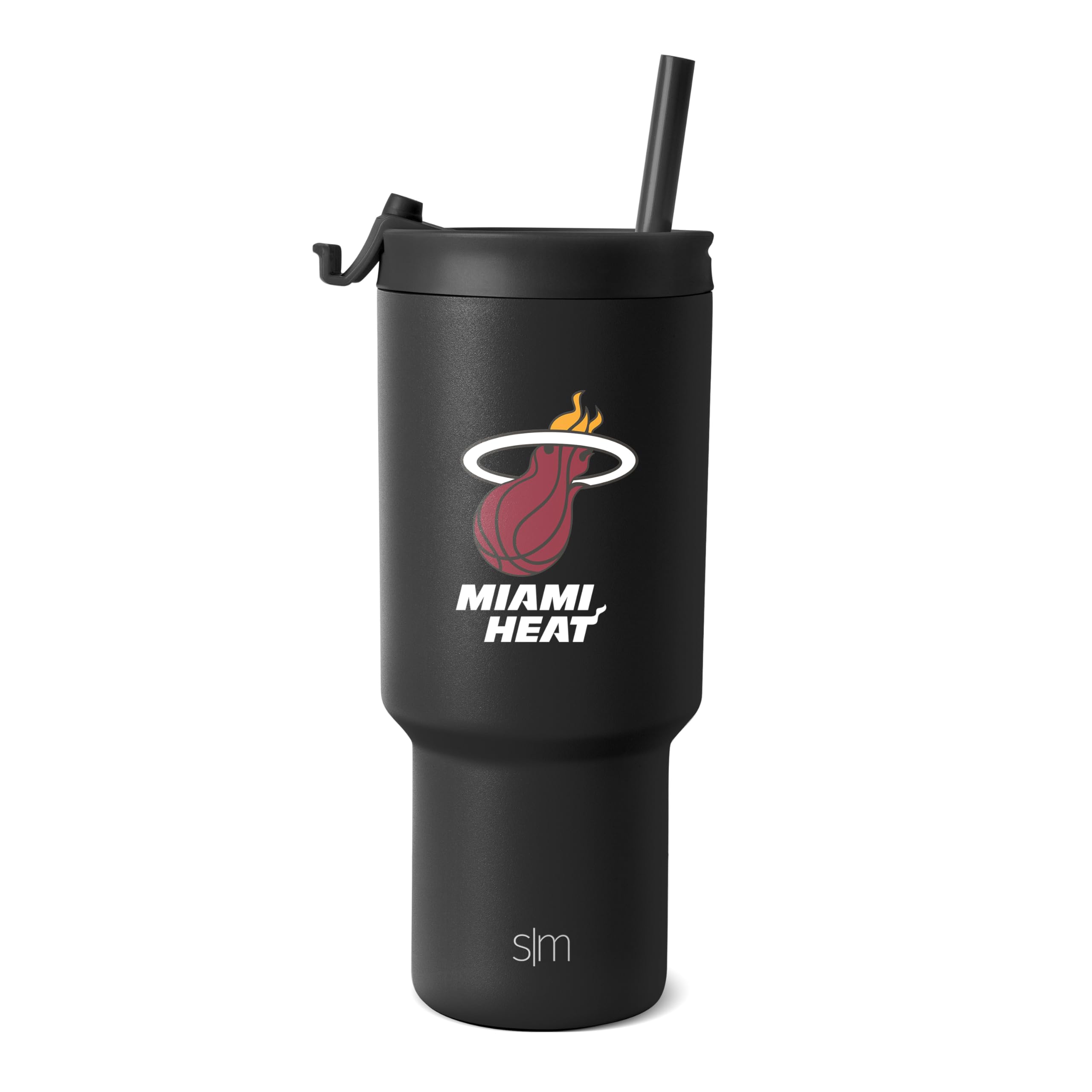 Simple Modern Miami Heat Tumbler with Flip Lid, Straw | 30oz | NBA