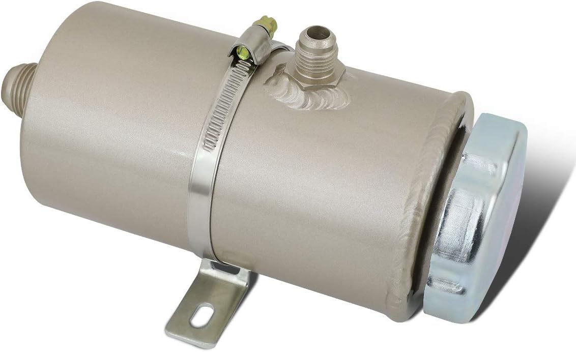 DNA Motoring TANK-PS-005 Aluminum Power Steering Fluid Reservoir Can with Cap,Metallic