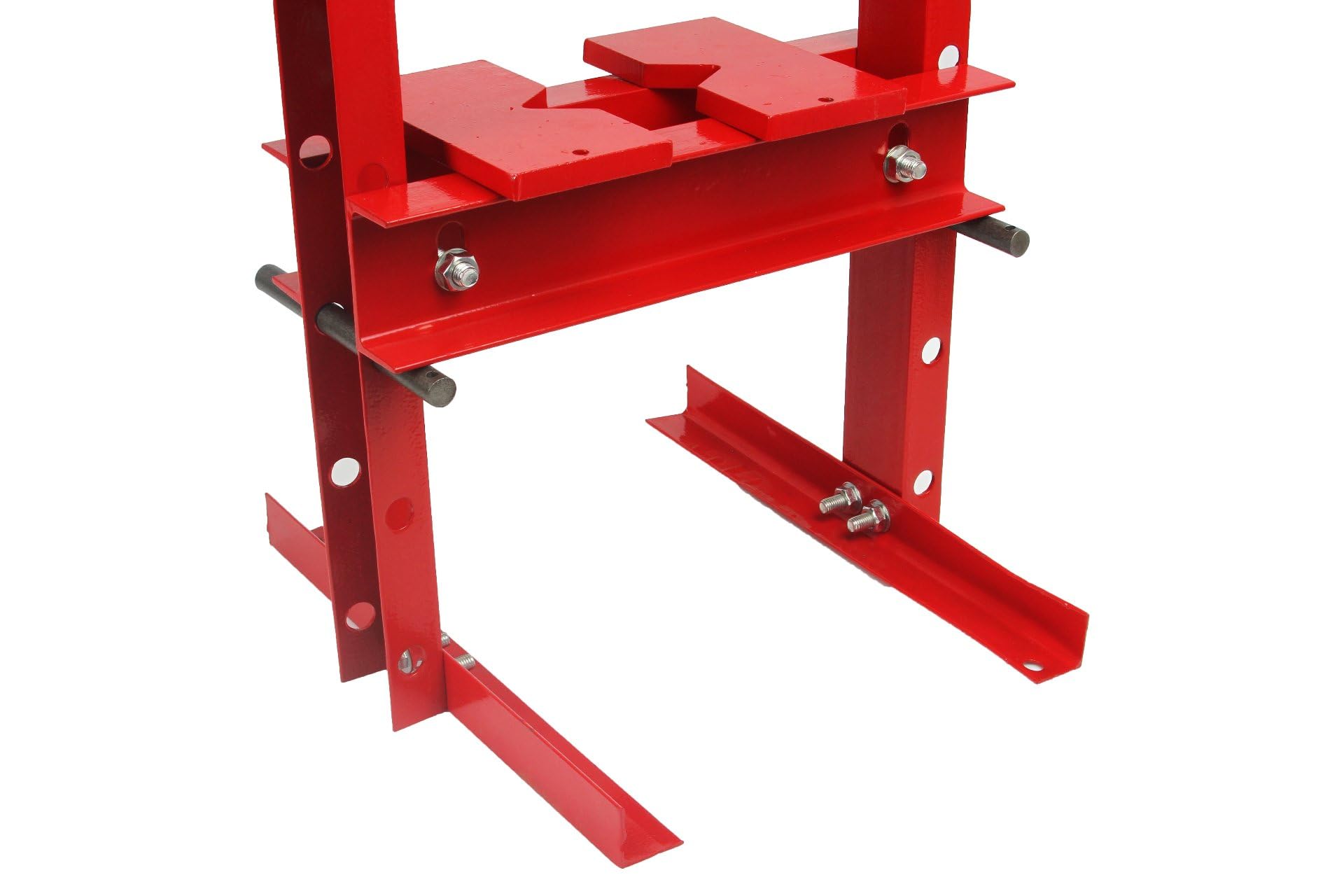 Prensa hidráulica de 6T | 93,5 x 40 x 41 cm | Banco de trabajo transversal ajustable en 4 niveles | Elevador con perno atornillable | Juego de espaciadores | de acero