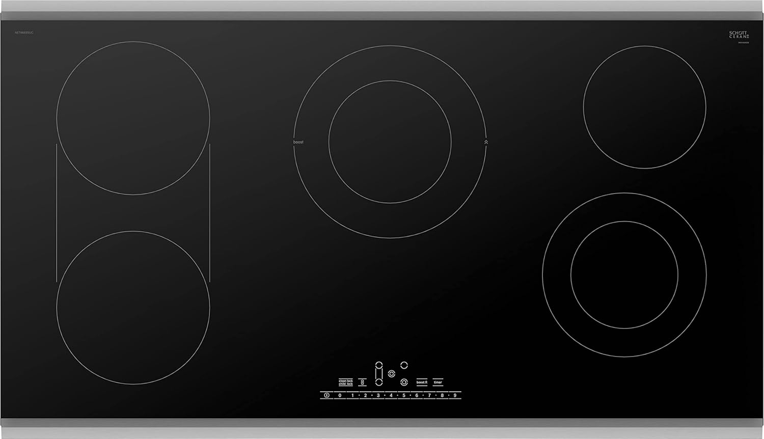Bosch NET8669SUC Electric Cooktop in Black Stainless Steel