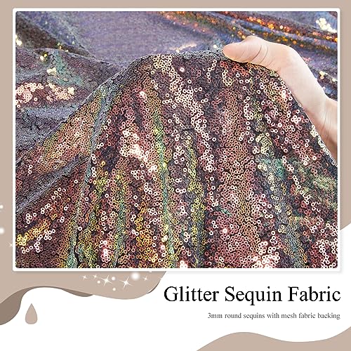 Image of Sparkly Sequin Backdrop Curtains 4 Pcs 2ftx8ft Black Gold Birthday Party Backdrop Sequence Sequin Drapes Fabric
