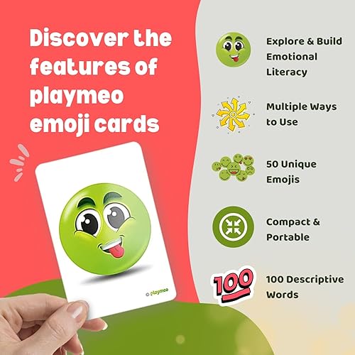 Miniatura 6 de Tarjetas de emoji - 50 tarjetas de sentimientos únicos - Divertida herramienta para romper el hielo, creación de equipos y debriefing inspira