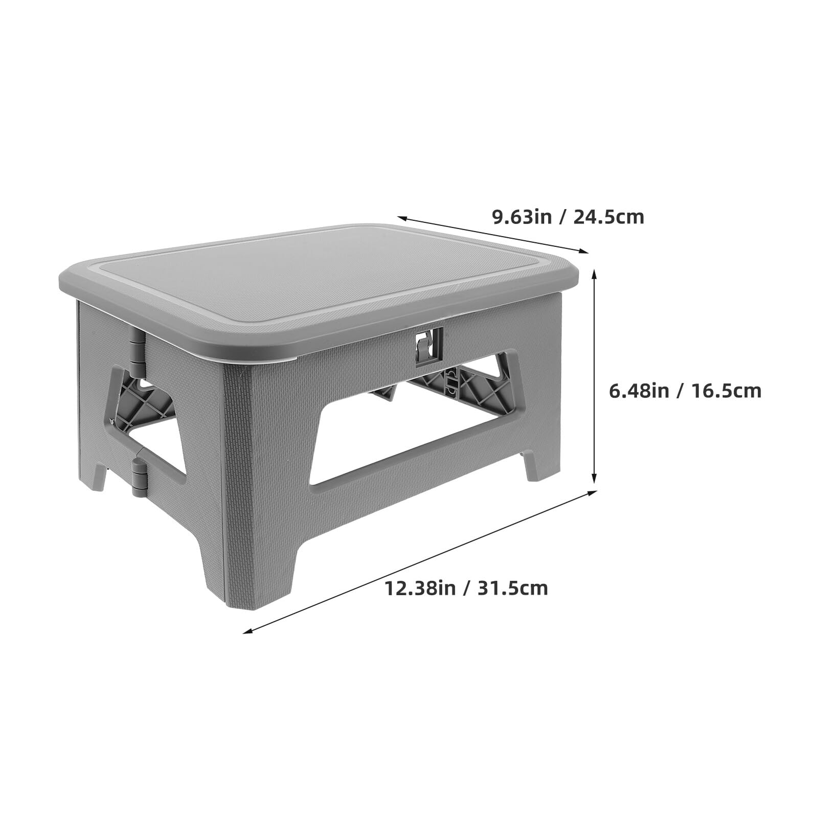 PRETYZOOM Taburete Plegable Portátil para Camping Inodoro Plegable Compacto para Adultos Diseño Discreto y Estable para Emergencias y Viajes al Aire Color Gris Pequeño