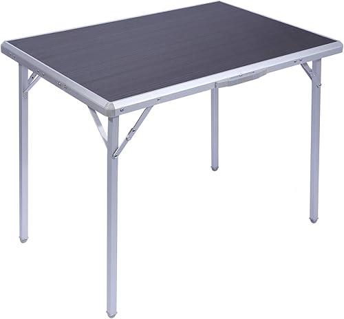 REDCAMP Mesa plegable de aluminio para campamento, mesa de picnic portátil ligera con patas plegables y asa, ideal para interiores y exteriores