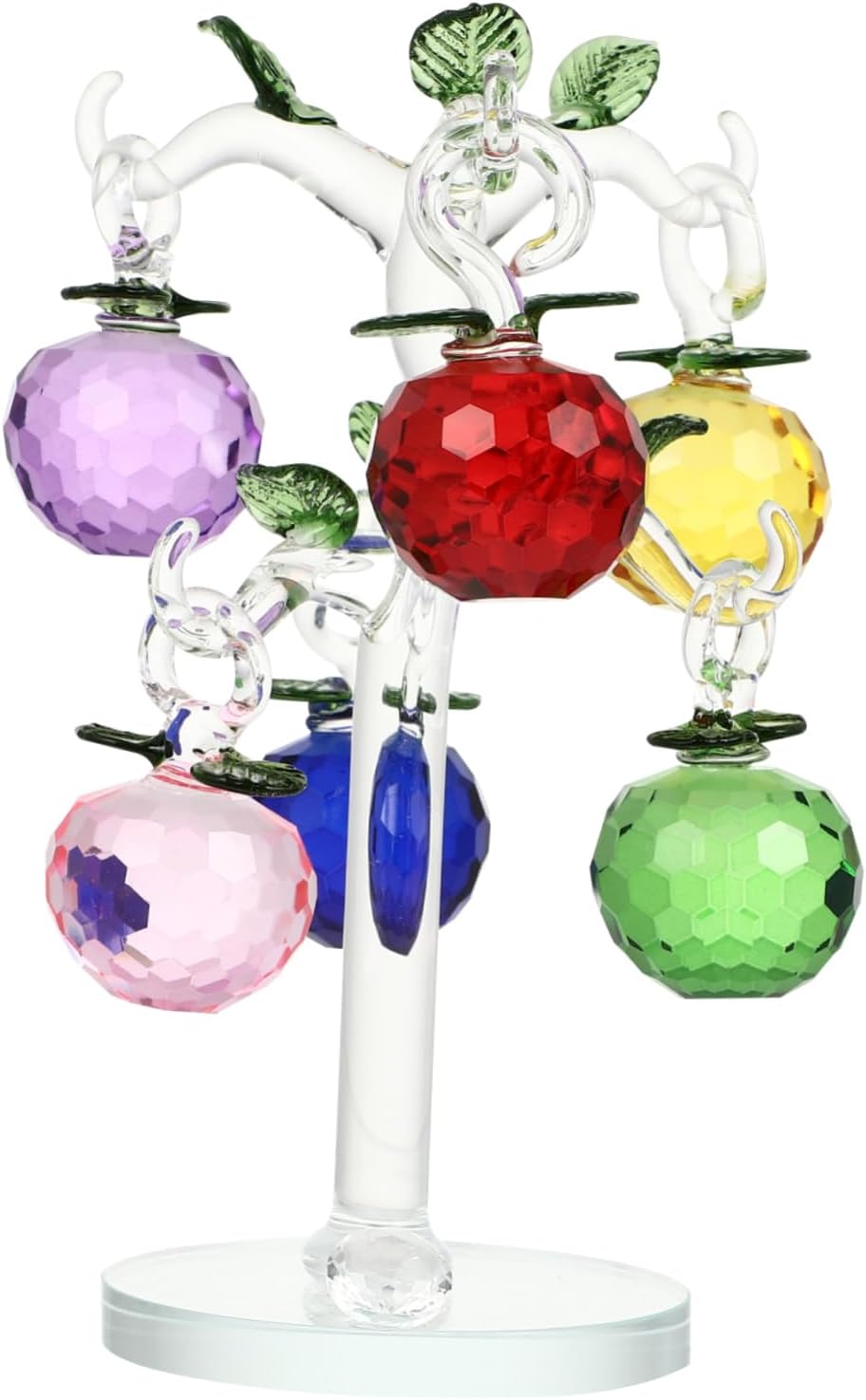 Crystal Apple Ornament Random Color Lifelike Tree Decor Money Tree Decoration Home and Party Souvenir Unique Crystal Craft