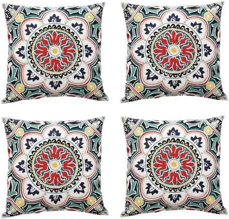 Art Leon Outdoor Pillow Covers Set of 4,18x18 Inch Waterproof Pol...