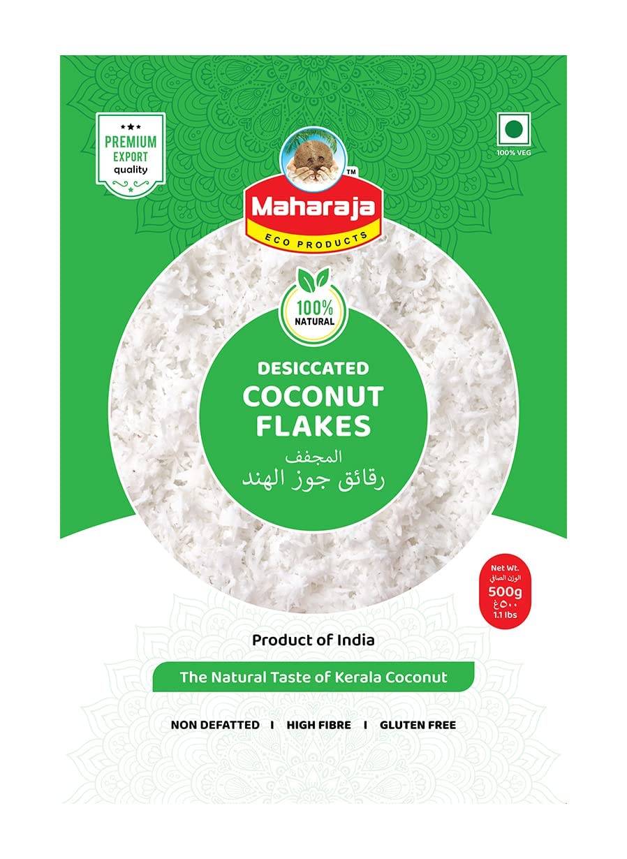 Desiccated Fresh Coconut Flakes (Pack Of 1,500Gm),100% Natural,Unsweetened,Non Defatted,High Fibre,Gluten Free,No Preservatives/Additives,Perfect For Baking And Cooking