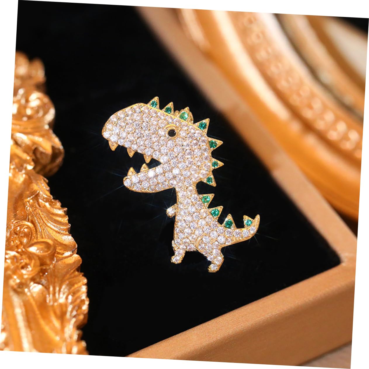 VALICLUD Spilla di dinosauro borse borsoni haversack krama sciarpa tascapane accessori donna Gioielli per donne arredamento spilla Pin di risvolto spilla per la moda femminile rame Golden