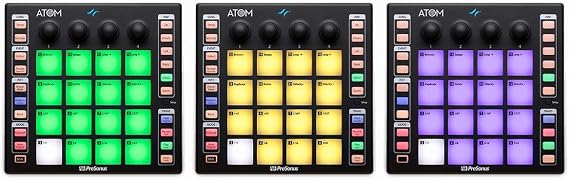 PreSonus AudioBox 96 Audio Interface Full Studio Bundle Includes Software Kit, ATOM MIDI Pad Controller, Eris 3.5 Pair Monitors, and Adjustable Suspension Boom Arm + HD7 Headphones