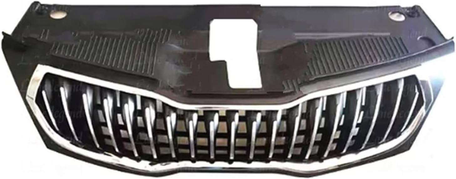 Front Bumper Grille For KIA For Rio For K2 2011-2014 Around Trim Racing Grills Car Anterior Reticul ABS Chrome Front Grille Front Kidney Grill(Chrome glitter style)