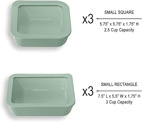 Miniatura 2 de Recipiente de almacenamiento de alimentos de vidrio recubierto de cerámica | Sin PTFE, PFOA, PFAS y BPA | Recipiente reutilizable no tóxico para