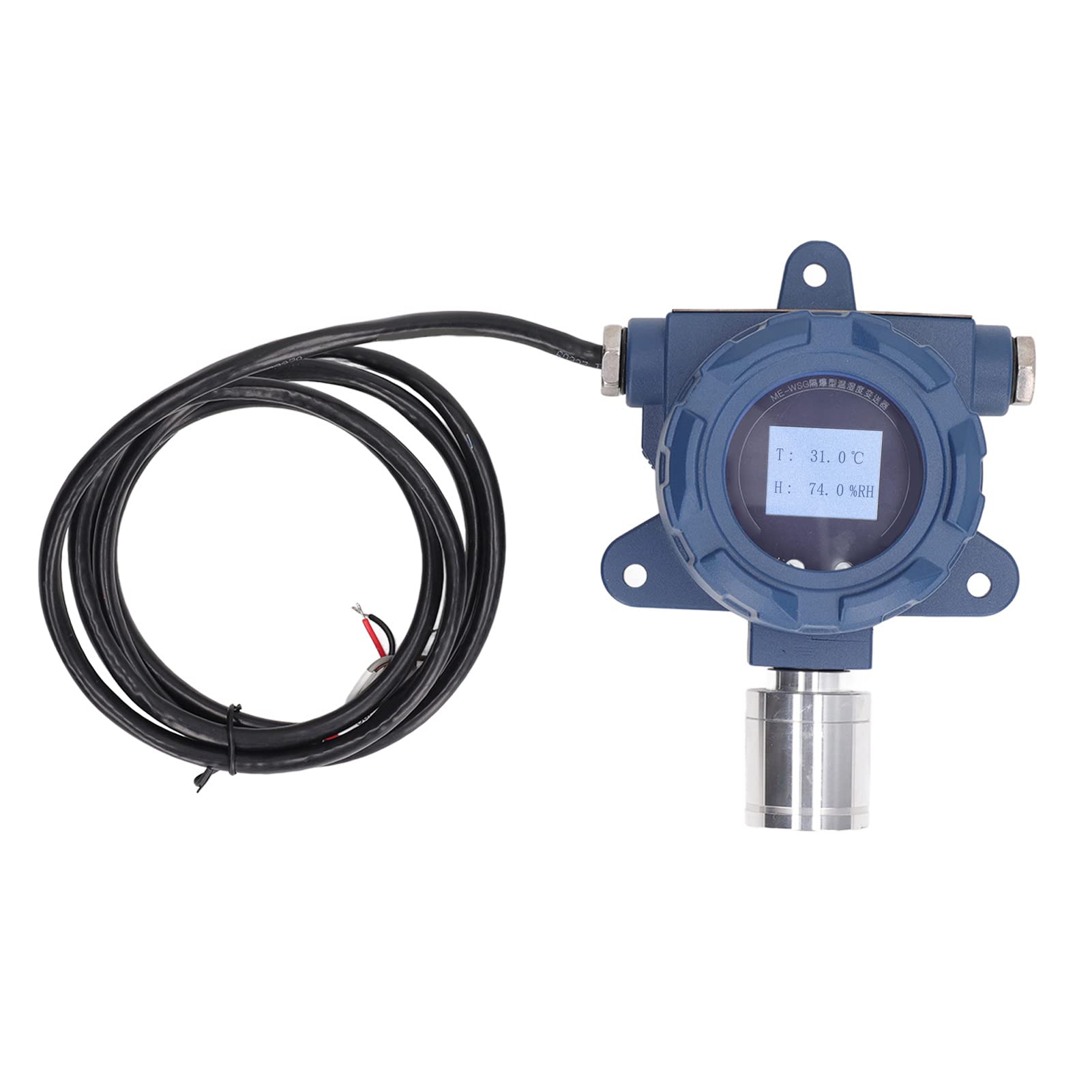 Termohigrómetro Industrial con Sensor de Temperatura y Humedad a Prueba de Explosiones Integrado con Pantalla LCD